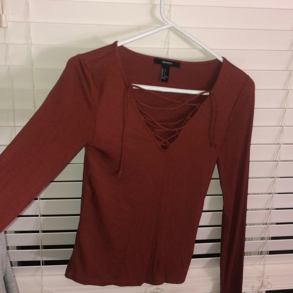 Burnt Orange Sweater Top